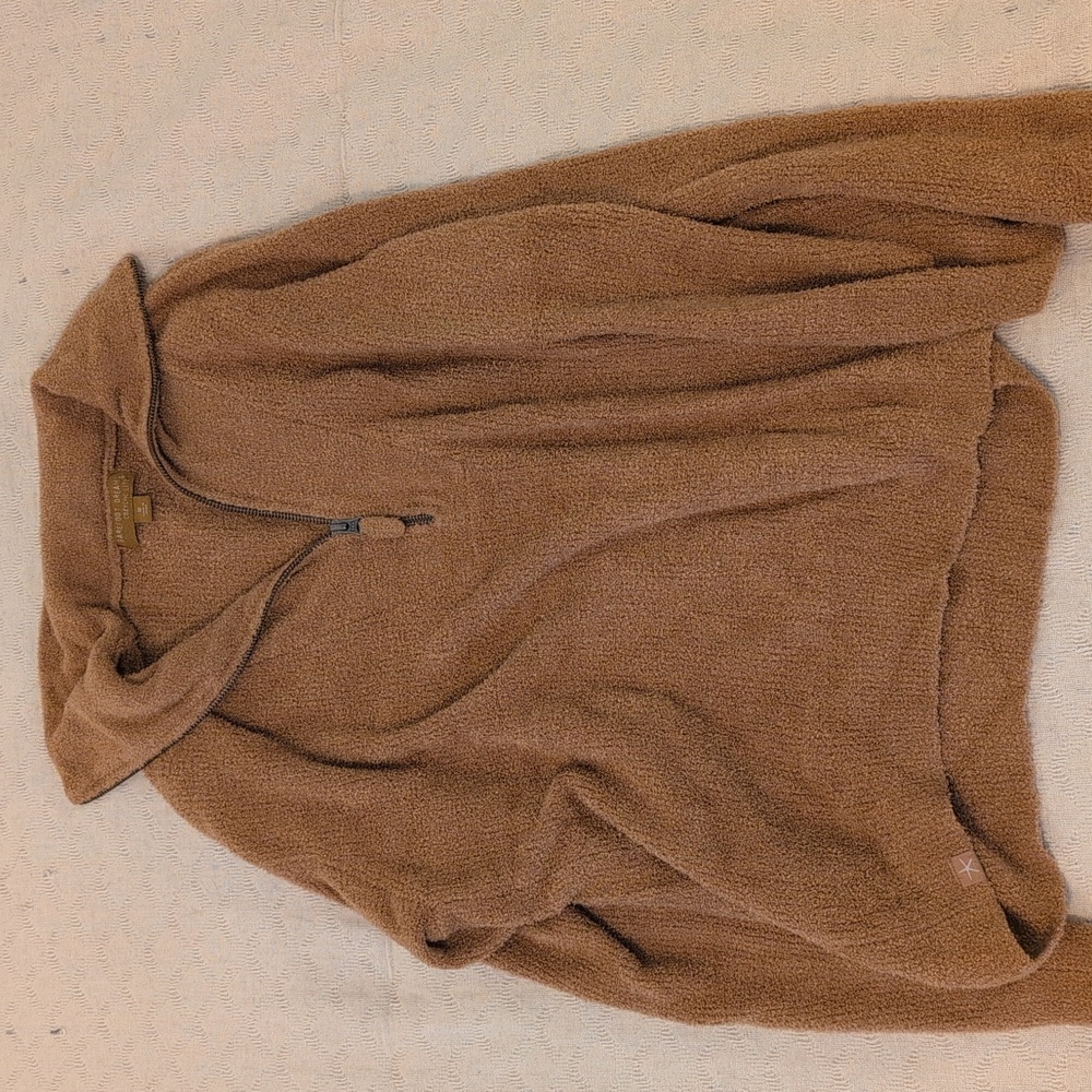 Barefoot Dreams Cozychic Lite Half Zip Pullover In Honey